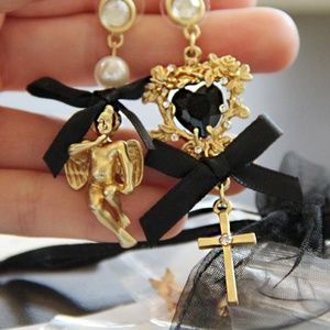 Vintage Baroque Earrings (Handmade)